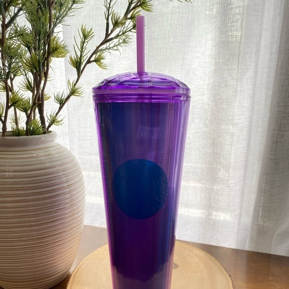 2022 Starbucks Iridescent Purple Periwinkle Kaleidoscope Tumbler 24oz - Picture 1 of 5